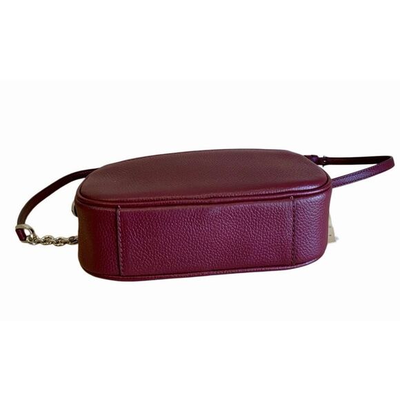 NWT MICHAEL MICHAEL KORS Leather Crossbody, Jet Set Charm Small Pebbled - Picture 4 of 12